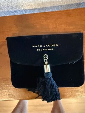 Marc Jacobs Black Velvet Tassel Decadence Clutch